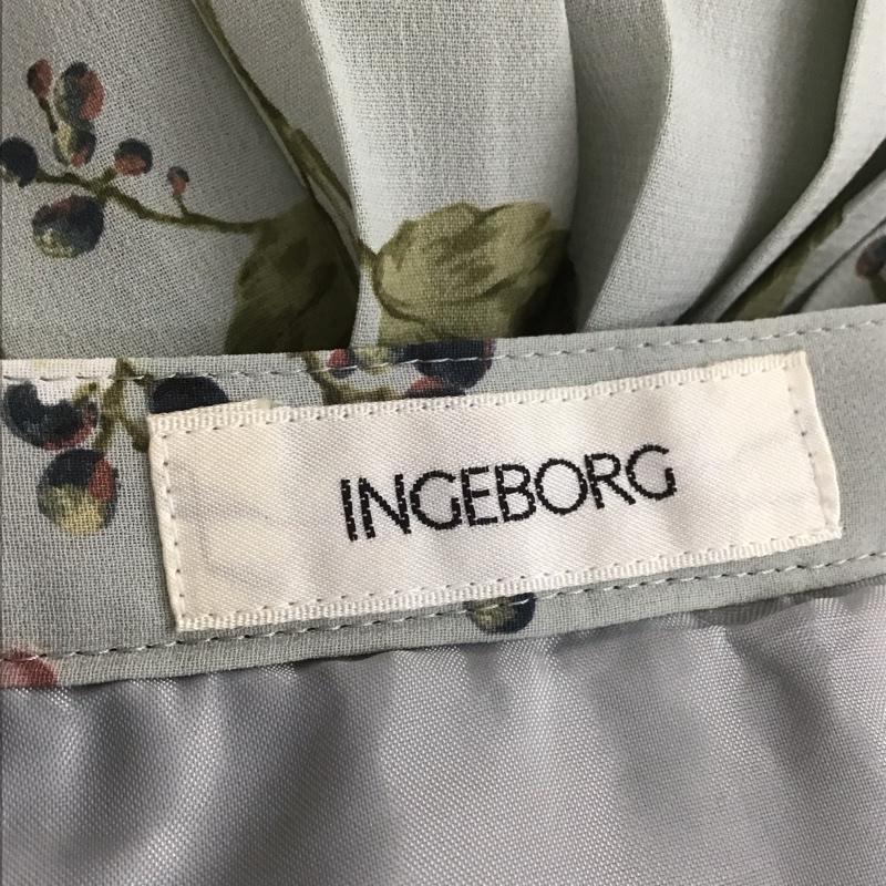 インゲボルグ INGEBORG スカート ロングスカート P020LFS12 プリーツスカート 紫陽花 アジサイ M 花柄 マルチカラー / マルチカラー / レディース USED 古着 中古 10108596