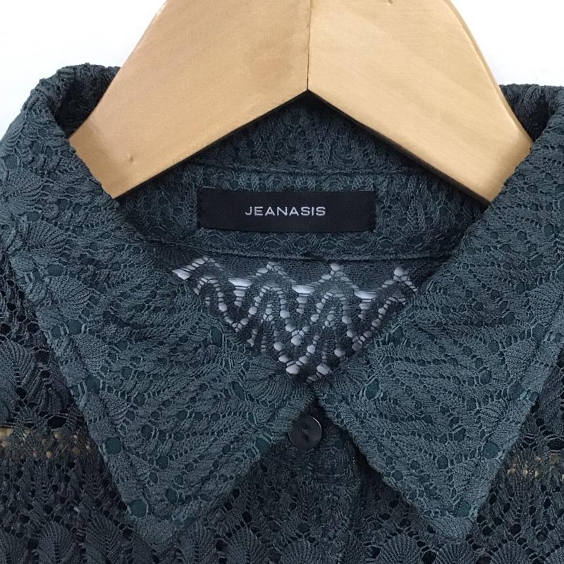 ジーナシス JEANASIS シャツ、ブラウス 長袖 JS064086MC レースシャツ FREE レース柄 緑 / グリーン / レディース USED 古着 中古 10131296