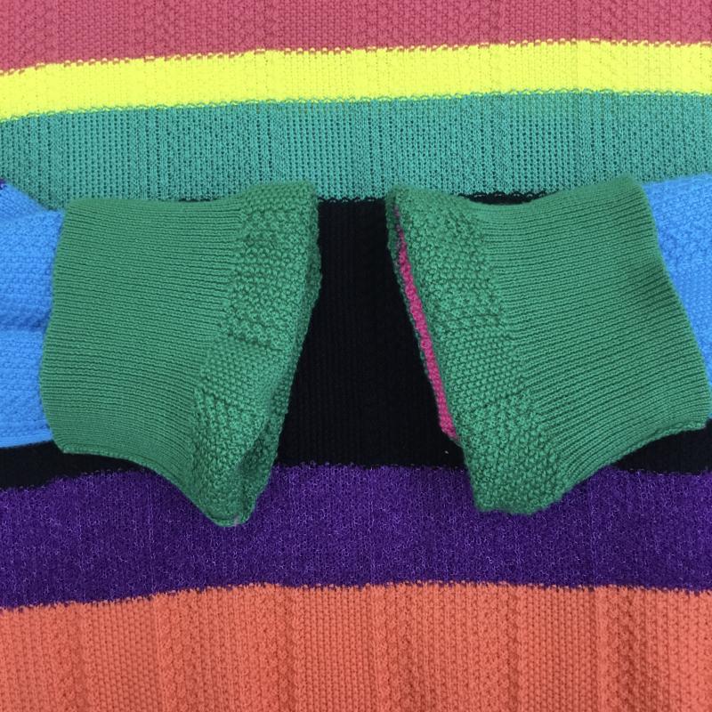 ポールスミス Paul Smith ニット、セーター 長袖 L ボーダー柄 青 / ブルー / X 赤 / レッド / X 紫 / パープル / X 緑 / グリーン / X 桃 / ピンク / X 黄 / イエロー / X 橙 / オレンジ / メンズ USED 古着 中古 10133594