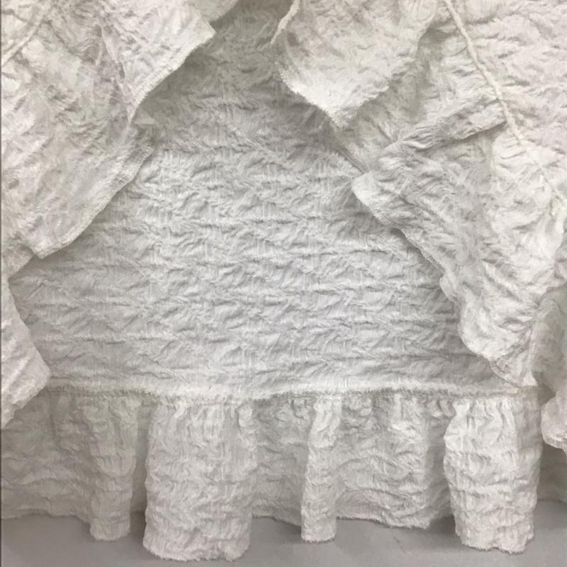 アルシーヴ archives カーディガン 長袖 長袖カーディガン 前開き フリルカラー M 無地 白 / ホワイト / レディース USED 古着 中古 10136739