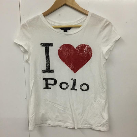 ポロラルフローレン POLO RALPH LAUREN Tシャツ 半袖 半袖カットソー プリントTシャツ クルーネックカットソー L プリント 白 / ホワイト /  レディース USED 古着 中古 10110311