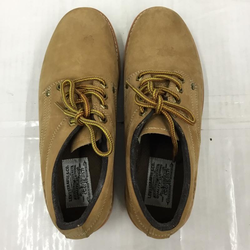 リーバイス Levi s ブーツ ショートブーツ LV623A ワークブーツ ローカット 8 1/2 箱有 ロゴ、文字 キャメル / キャメル / メンズ USED 古着 中古 10105730