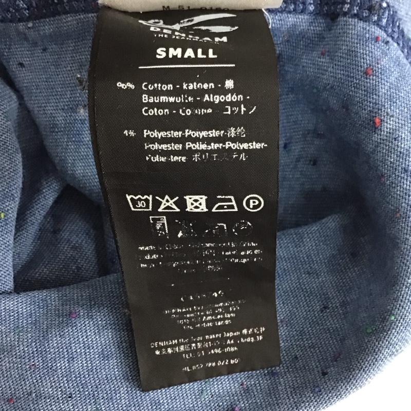 デンハム DENHAM Tシャツ 半袖 半袖Tシャツ プリントTシャツ クルーネックカットソー S 無地 青 / ブルー / メンズ USED 古着 中古 10133232