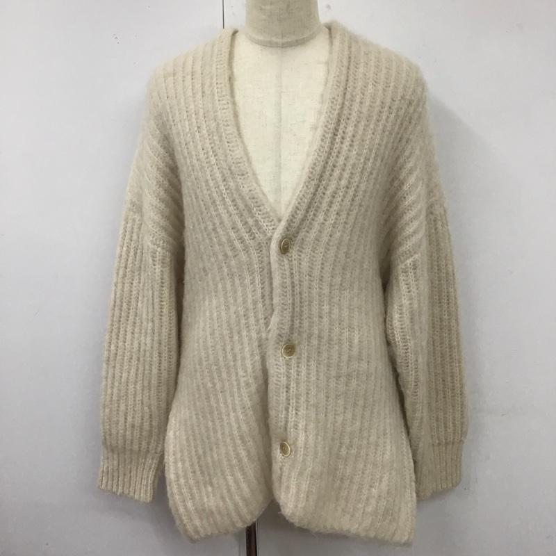 ハレ HARE カーディガン 長袖 HA020185AD Vネック ロング丈 FREE 無地 アイボリー / アイボリー / メンズ USED 古着 中古 10119639