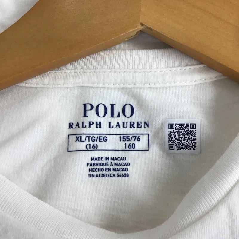 ポロラルフローレン POLO RALPH LAUREN Tシャツ 半袖 POLO BEAR XL プリント 白 / ホワイト / レディース USED 古着 中古 10129861