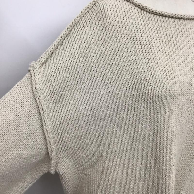 ザラ ZARA ニット、セーター 長袖 5536 022 711 ポケット付き M 無地 ベージュ / ベージュ / レディース USED 古着 中古 10124986