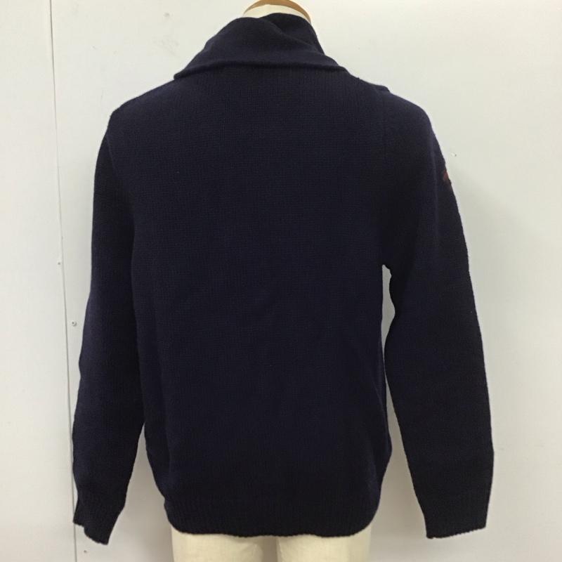 ブルックスブラザーズ BROOKS BROTHERS カーディガン 長袖 ショールカラー ウール M ワンポイント 紺 / ネイビー / メンズ USED 古着 中古 10112668