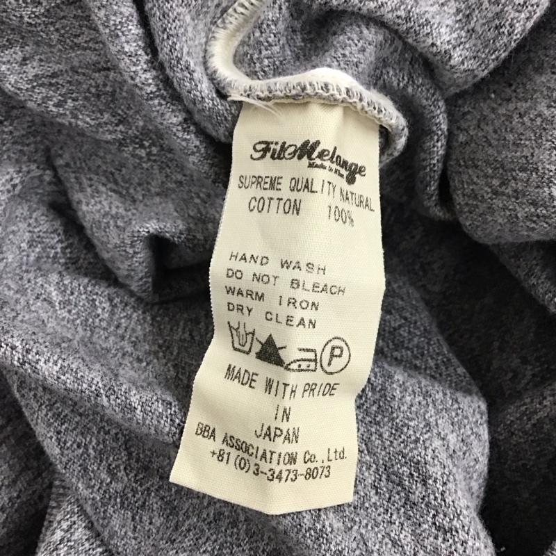 フィルメランジェ FilMelange Tシャツ 半袖 半袖カットソー プリントTシャツ クルーネックカットソー 3 無地 灰 / グレー / メンズ USED 古着 中古 10125332