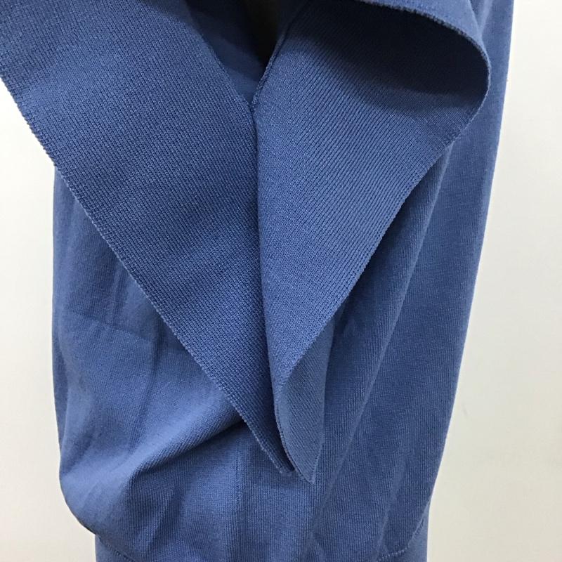 オペークドットクリップ OPAQUE.CLIP カットソー 半袖 半袖カットソー クルーネックカットソー 38 無地 青 / ブルー / レディース USED 古着 中古 10115914
