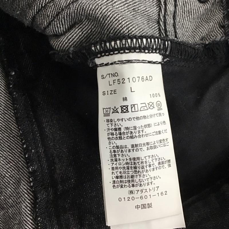 ローリーズファーム LOWRYS FARM パンツ デニム、ジーンズ サイドスリット L 無地 黒 / ブラック / レディース USED 古着 中古 10137186
