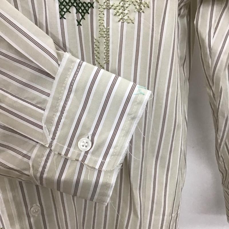 古着 USED シャツ、ブラウス 長袖 CAMPHOR WOOD CW0081 開襟シャツ オープンカラーシャツ 刺繍 M ストライプ マルチカラー / マルチカラー / レディース USED 古着 中古 10123527