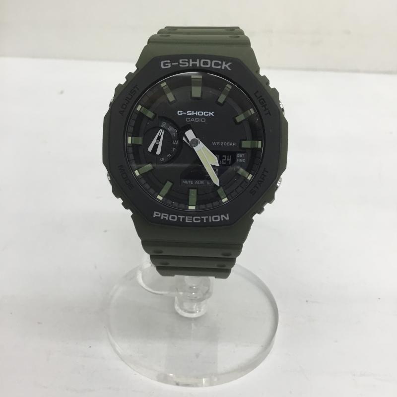 ジーショック G-SHOCK 腕時計 アナログ(クォーツ式) Utility Color GA-2110SU デジアナ ロゴ、文字 カーキ / カーキ / メンズ USED 古着 中古 10108209