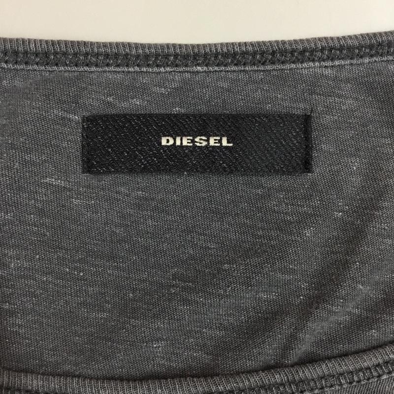 ディーゼル DIESEL Tシャツ 半袖 クルーネック XS アニマル柄 チャコールグレー / チャコールグレー / レディース USED 古着 中古 10112267