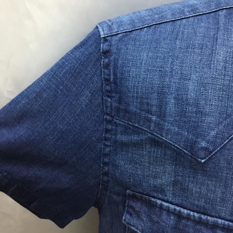 リーバイス Levi s シャツ、ブラウス 半袖 半袖シャツ カラーシャツ 半袖カットソー デニムシャツ S 無地 インディゴ / インディゴ /  メンズ USED 古着 中古 10108940