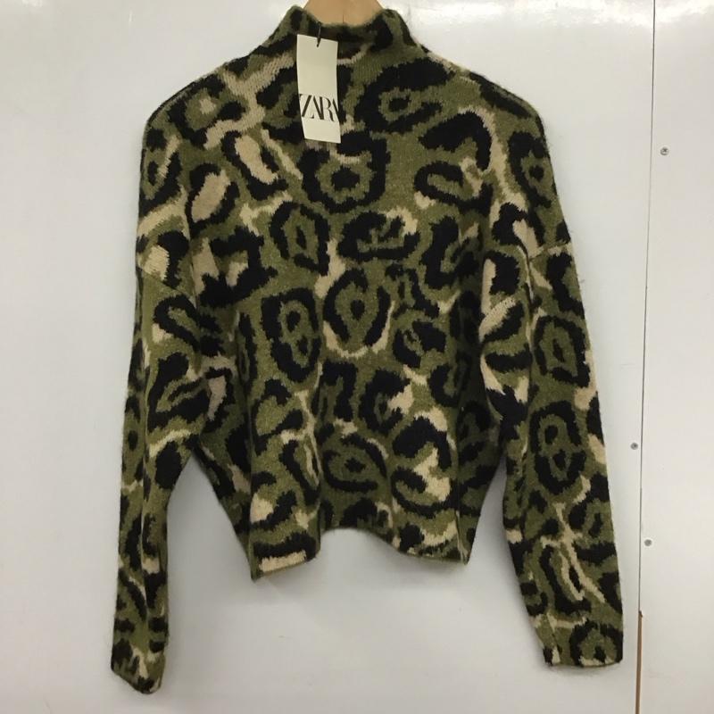 ザラ ZARA ニット、セーター 長袖 M 総柄 マルチカラー / マルチカラー / レディース USED 古着 中古 10139566
