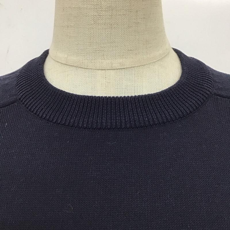 スローン SLOANE カットソー 半袖 半袖ニットカットソー クルーネックカットソー 半袖セーター 1 無地 紺 / ネイビー / レディース USED 古着 中古 10115744