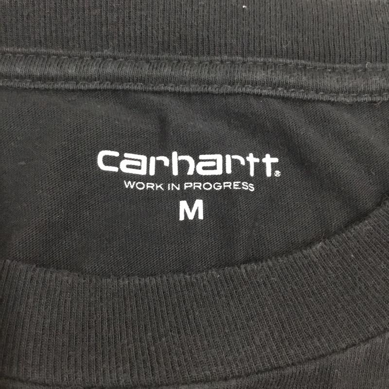 カーハート Carhartt カットソー 長袖 長袖カットソー クルーネックカットソー ロングスリーブカットソー プリントTシャツ M プリント 黒 / ブラック /  メンズ USED 古着 中古 10109365