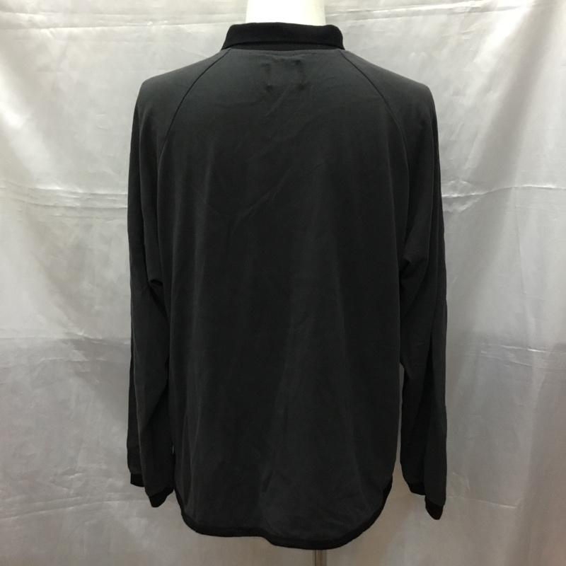 ナインティナインティ 9090 カットソー 長袖 nn1531 長袖Tシャツ 長袖カットソー カラーシャツ L ロゴ、文字 黒 / ブラック / メンズ USED 古着 中古 10114047