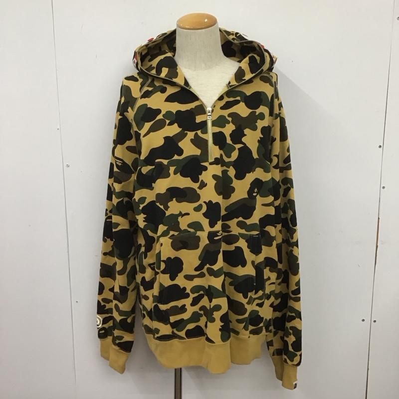 アベイシングエイプ A BATHING APE パーカー 長袖 長袖パーカー フード付きパーカー プリントスウェット トレーナー ジップカラー プルオーバー カモフラージュ柄・迷彩 マルチカラー / マルチカラー / メンズ USED 古着 中古 10107433
