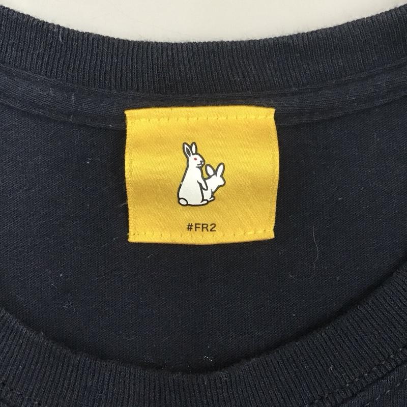 エフアールツー FR2 Tシャツ 半袖 WINDANDSEA 半袖Tシャツ プリントTシャツ 半袖カットソー L プリント 紺 / ネイビー /  メンズ USED 古着 中古 10113569