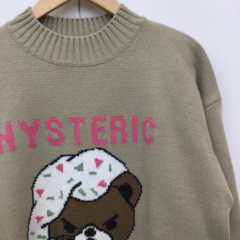 ヒステリックグラマー HYSTERIC GLAMOUR ニット、セーター 長袖 ヒスベア FREE キャラクター ベージュ / ベージュ / レディース USED 古着 中古 10136537