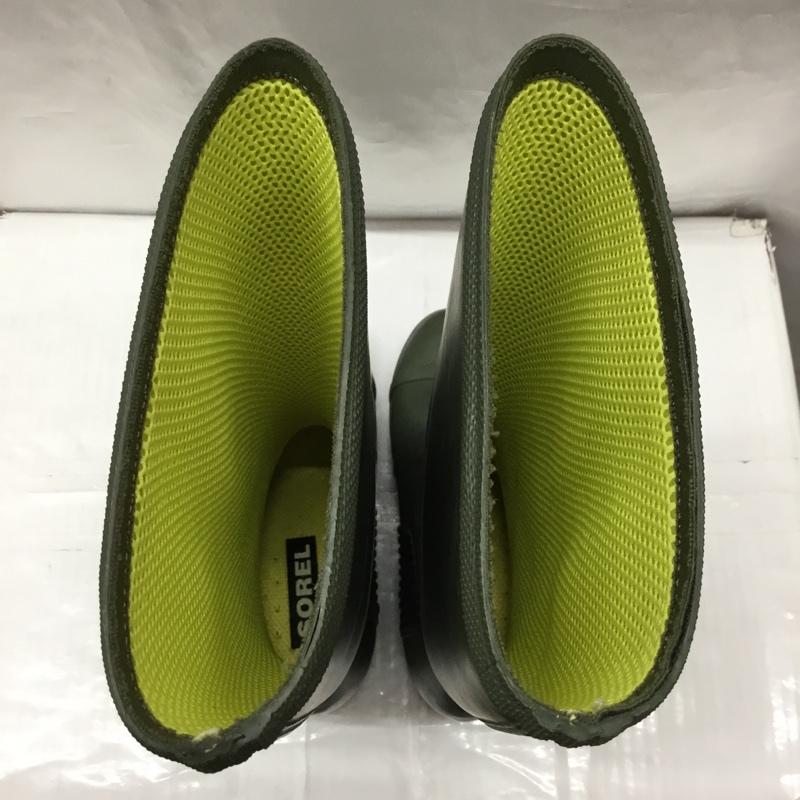 ソレル SOREL 長靴、レインシューズ 長靴、レインシューズ NL2445-383 レインブーツ ウエッジソール 24.5cm 24.5cm ロゴ、文字 カーキ / カーキ / レディース USED 古着 中古 10106524