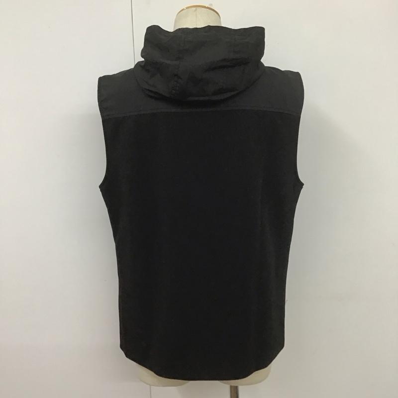 ザラメン ZARA MAN ベスト ベスト ジップアップベスト フード付きベスト ナイロンベスト XL 無地 黒 / ブラック / メンズ USED 古着 中古 10107781