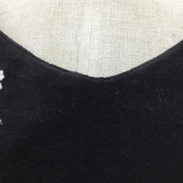 イング INGNI カットソー  長袖カットソー 刺繍 M 無地 黒 / ブラック /  レディース USED 古着 中古 10026867