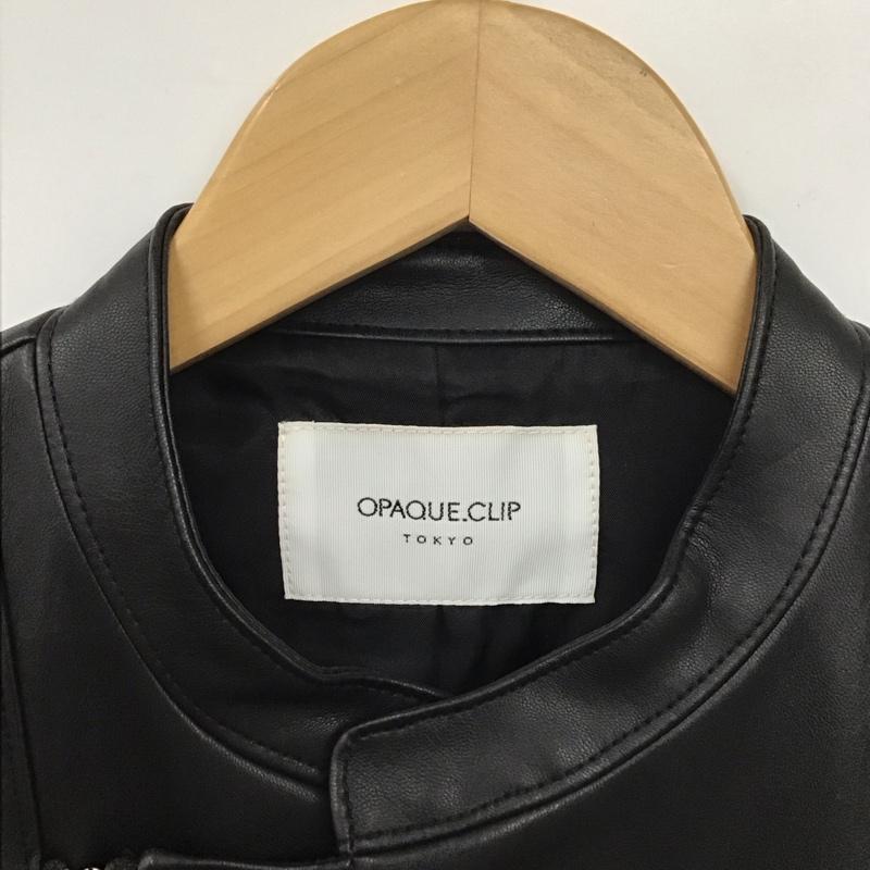 オペークドットクリップ OPAQUE.CLIP ジャケット、上着 ライダース 637-46007 L 無地 黒 / ブラック / レディース USED 古着 中古 10130386