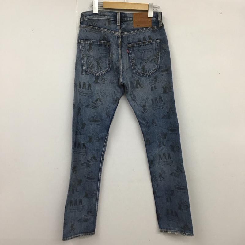リーバイス Levi s パンツ デニム、ジーンズ 28インチ 総柄 水色 / ライトブルー /  メンズ USED 古着 中古 10121900