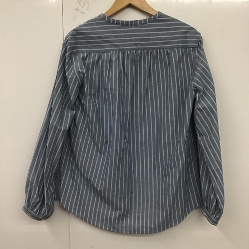 ザラ ZARA シャツ、ブラウス 長袖 M ストライプ 水色 / ライトブルー / レディース USED 古着 中古 10124783