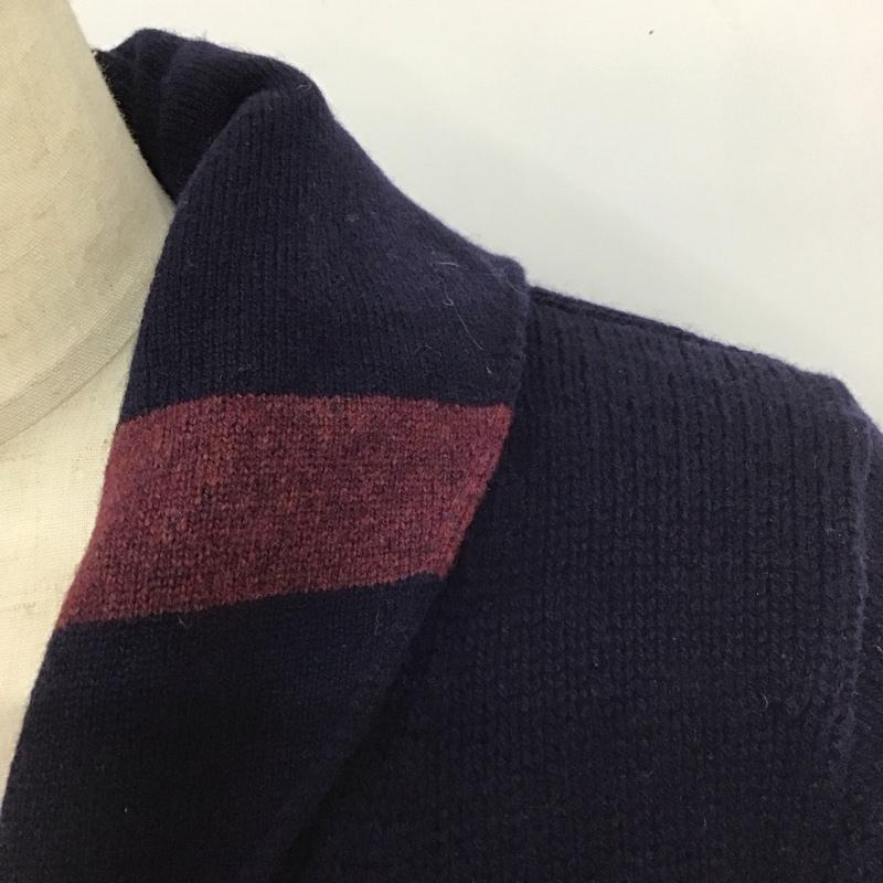ブルックスブラザーズ BROOKS BROTHERS カーディガン 長袖 ショールカラー ウール M ワンポイント 紺 / ネイビー / メンズ USED 古着 中古 10112668