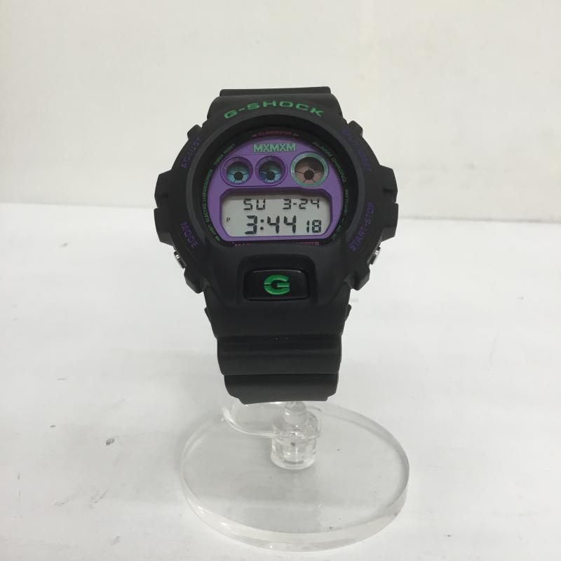 ジーショック G-SHOCK 腕時計 デジタル MxMxM マジカルモッシュミスフィッツ DW-6900FS ロゴ、文字 X プリント 黒 / ブラック / メンズ USED 古着 中古 10108207