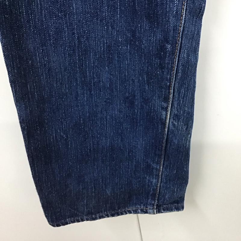 エヴィス EVISU パンツ デニム、ジーンズ 33インチ 無地 X プリント インディゴ / インディゴ /  メンズ USED 古着 中古 10128519