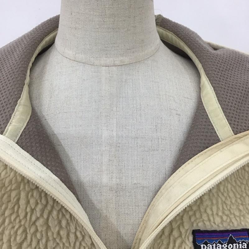 パタゴニア patagonia ジャケット、上着 ジャケット、ブレザー 23100F0 フリース フード レトロ XS ロゴ、文字 アイボリー / アイボリー / レディース USED 古着 中古 10109047