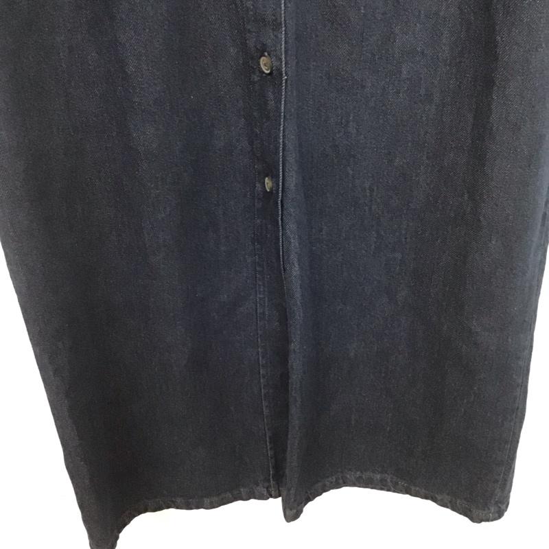 ザラ ZARA ワンピース ロングスカート 長袖シャツワンピース ロングワンピース デニムシャツロングワンピース S 無地 インディゴ / インディゴ / レディース USED 古着 中古 10136021