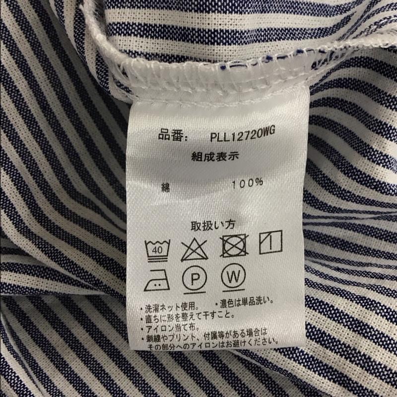ユーエスポロアッスン U.S.POLO ASSN. シャツ、ブラウス 半袖 PLL12720WG WEGO別注 ビッグシルエットシャツ FREE ストライプ 白 / ホワイト / X 紺 / ネイビー / レディース USED 古着 中古 10116487