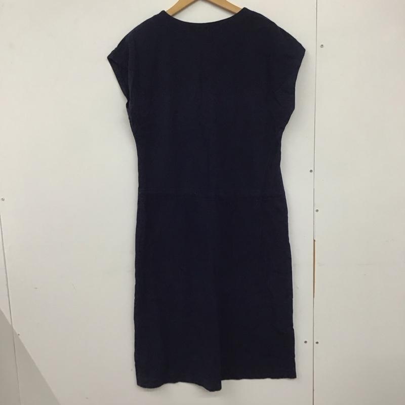 グッドオン Good On ワンピース ひざ丈スカート S 無地 紺 / ネイビー / レディース USED 古着 中古 10133835