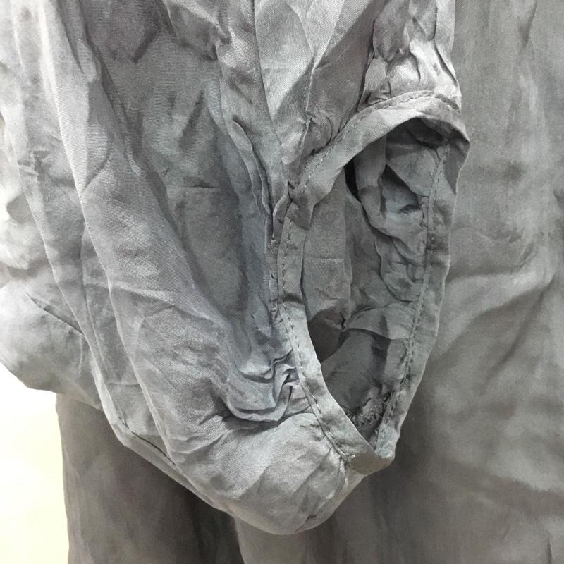 ザラウーマン ZARA WOMAN カットソー 半袖 半袖カットソー シアーシャツ ワイドネックカットソー M 無地 紺 / ネイビー /  レディース USED 古着 中古 10112255