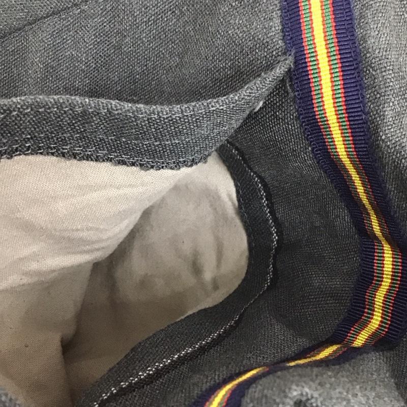 古着 USED パンツ スラックス スラックスパンツ ワイドパンツ カジュアルパンツ センタータックパンツ 48 ワンポイント 灰 / グレー / メンズ USED 古着 中古 10109313