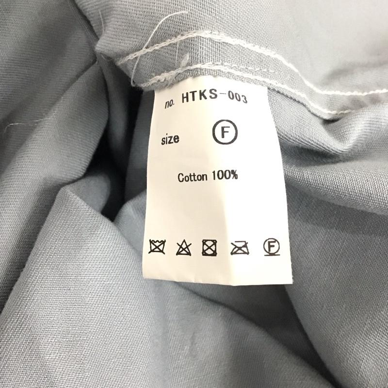 ホームレステイラー HOMELESS TAILOR シャツ、ブラウス 長袖 長袖シャツ ノーカラーシャツ ロングシャツ FREE ストライプ 水色 / ライトブルー / メンズ USED 古着 中古 10131468