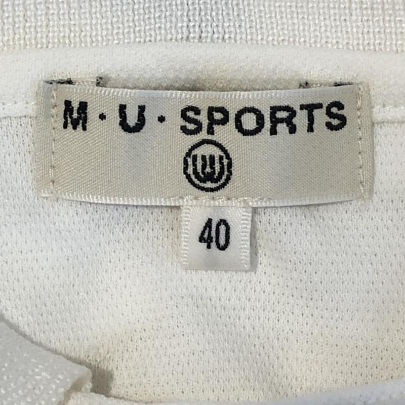 エムユースポーツ M・U SPORTS ポロシャツ 長袖 40 無地 X キャラクター X ロゴ、文字 白 / ホワイト / X 黒 / ブラック / X 橙 / オレンジ / メンズ USED 古着 中古 10009532
