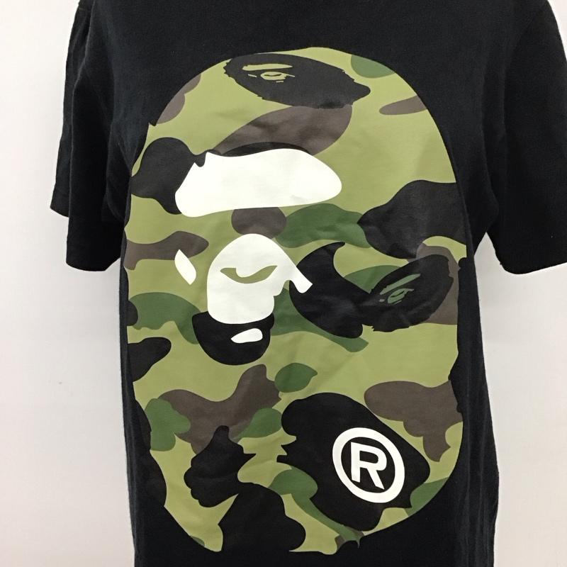 アベイシングエイプ A BATHING APE Tシャツ 半袖 クルーネック S プリント 黒 / ブラック / レディース USED 古着 中古 10113807