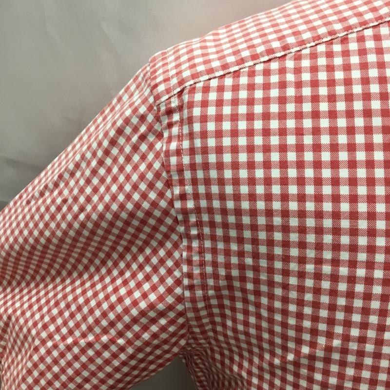 グリーンレーベルリラクシング green label relaxing シャツ、ブラウス 半袖 半袖シャツ カラーシャツ 半袖カットソー チェックシャツ M チェック 白 / ホワイト / X 赤 / レッド /  メンズ USED 古着 中古 10108935