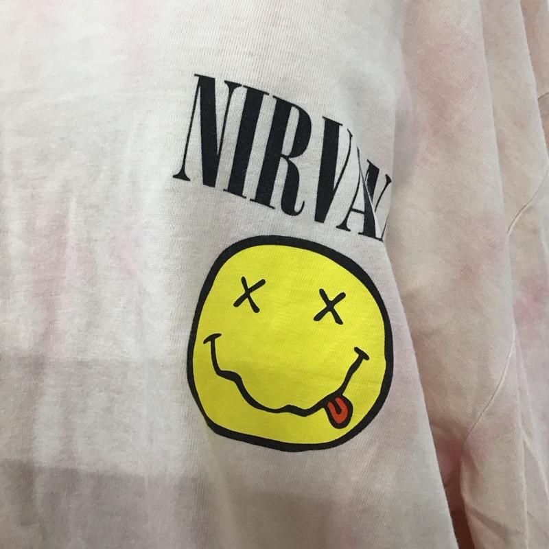 ザラ ZARA Tシャツ 長袖 0438 329 620 NIRVANA ロンT バックプリント L ロゴ、文字 桃 / ピンク / レディース USED 古着 中古 10109478