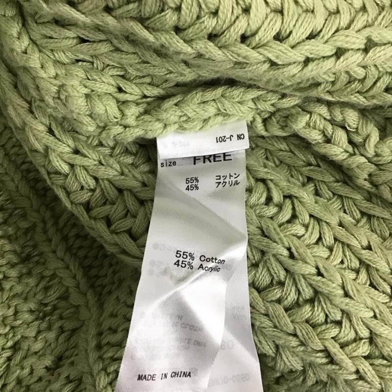 マウジー MOUSSY ニット、セーター 長袖 010esw70-0550 RAGLANSLEEVECABLEニット 長袖ニットカットソー FREE 無地 緑 / グリーン / レディース USED 古着 中古 10122970