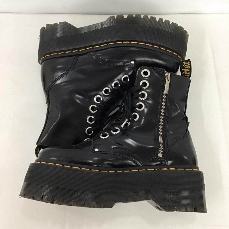 ドクターマーチン Dr.Martens ブーツ 一般 25566001 JADON MAX サイドファスナー 厚底 箱有 UK5 US:7 無地 黒 / ブラック / レディース USED 古着 中古 10135290