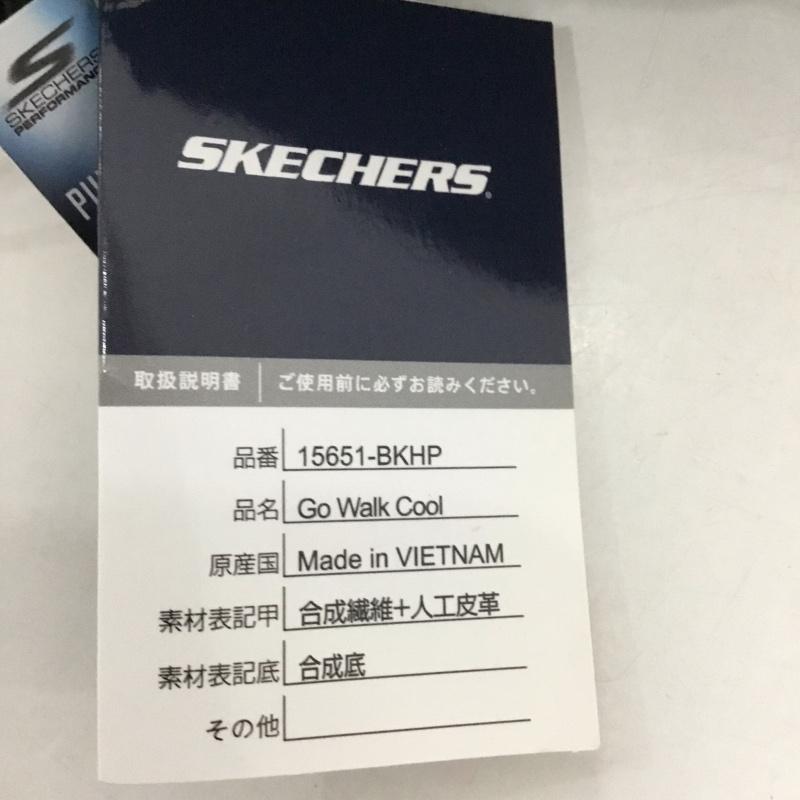 スケッチャーズ SKECHERS スニーカー スニーカー 15651 BKHP GO WALK COOL 23cm 箱有 23.0cm ロゴ、文字 黒 / ブラック / X 白 / ホワイト / X 桃 / ピンク / レディース USED 古着 中古 10128144