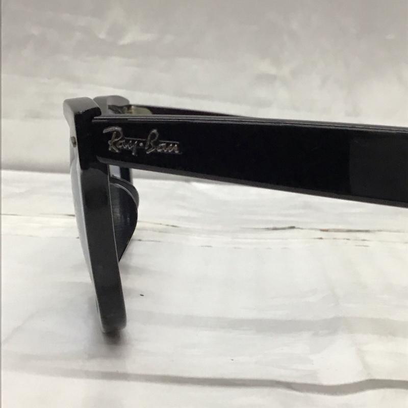 レイバン Ray-Ban めがね・サングラス サングラス RB2140-F WAYFARER 901 64 52-22 ロゴ、文字 黒 / ブラック / X 青 / ブルー / レディース USED 古着 中古 10118425