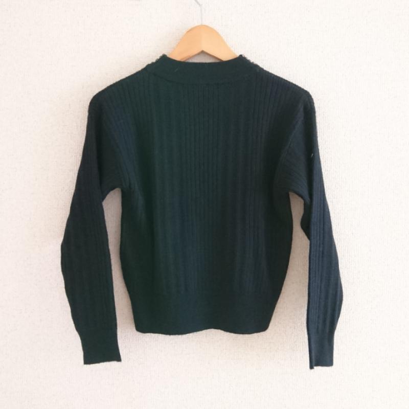 トランテアンソンドゥモード 31 Sons de mode ニット、セーター 長袖 36 無地 黒 / ブラック / レディース USED 古着 中古 10011679